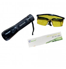 UV набор для поиска утечек Becool BC-UV Light (фонарик + очки)
