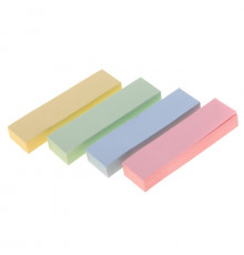 Блок-закладка с липким краем 19 мм х 76 мм, 4 цвета по 100 листов, пастель, МИКС