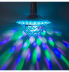 Световой прибор «Хрустальный шар» 19 см, Е27, динамик, пульт ДУ, свечение RGB