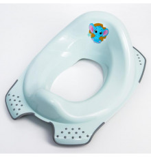 Детская накладка - сиденье на унитаз «Слоник» антискользящая, цвет голубой